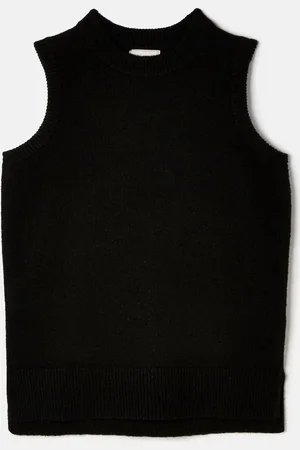 Joules Holly Black Longline Knitted Vest S