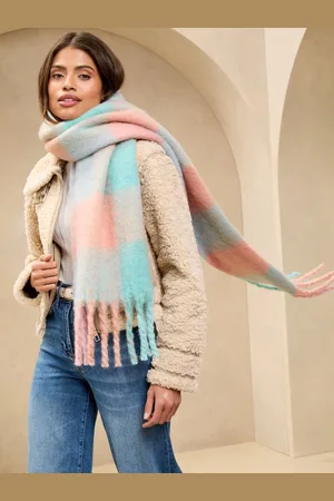Lipsy London Multi Oversized Supersoft Brushed Scarf One