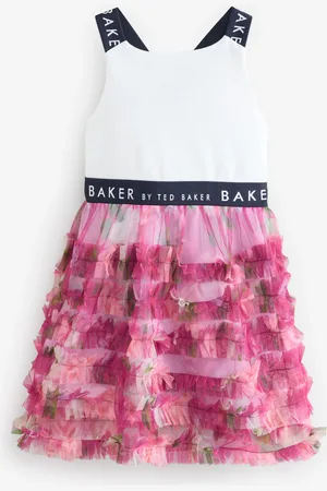 Ted Baker 3D Mesh Tiered Cross Back Mockable Dress 116122cm