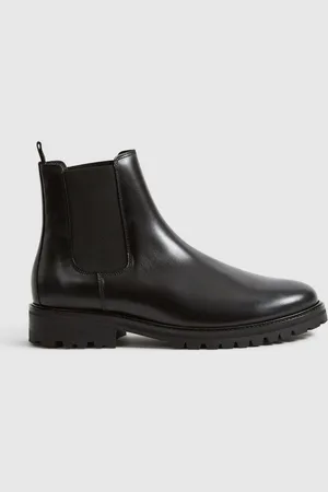 Reiss Black Chiltern Leather Chelsea Boots AU 9 (EU 43)