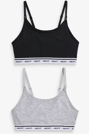 Next Black/Grey Maternity Nursing Crop Ultimate Comfort Tops 2 Pack AU 24
