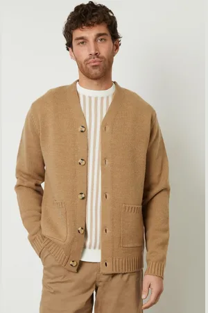 Threadbare Brown Knitted V-Neck Cardigan M