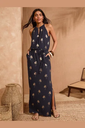 Love & Roses Halter Neck Maxi Dress AU 8