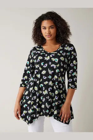 Evans V-Neck 3/4 Sleeve Tunic AU 30-32