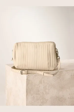 Next Bone Leather Plisse Clutch Bag One
