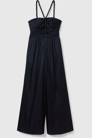 AMUR Ruche Detail Wide Leg Jumpsuit AU 10