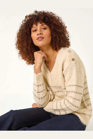 Roman Natural Shimmer Detail Knit Jumper AU 14
