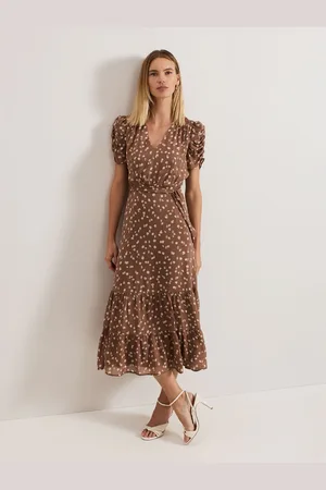 Phase Eight Amy Spot Shimmer Midi Dress AU 12