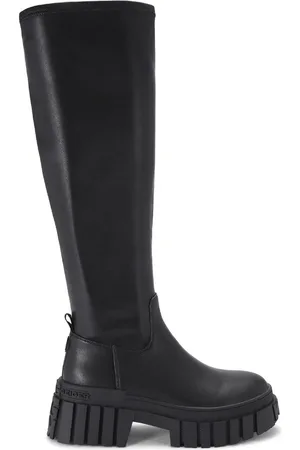 Kurt Geiger Black Tegan Sock Knee High 2 Boots AU 6 (EU 37)