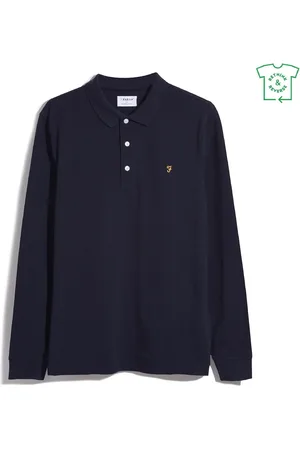 Farah Blanes Long Sleeve Polo Shirt L