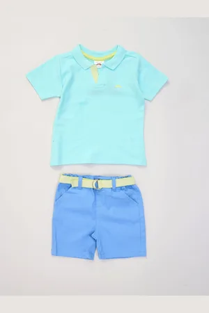 Little Gent Polo Shirt and Belted Shorts Outfit Set 2 Years (92cm)