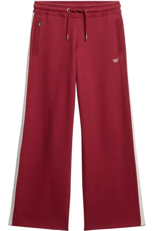 Superdry Rich Burgundy Essential Logo Straight Trousers AU 14