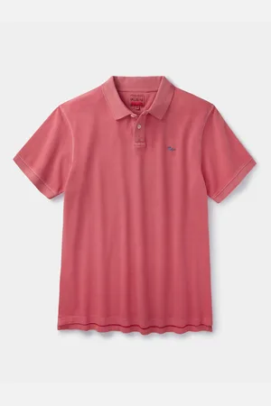 Aubin Red Lusby Pique Polo Shirt S