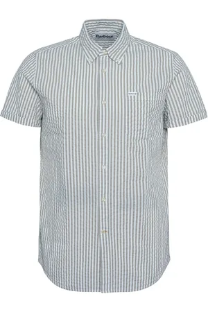 Barbour 100% Cotton Cresswell Seersucker Summer Fit Shirt XL