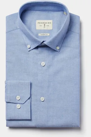 Peckham Rye Oxford Long Sleeve 100% Cotton Shirt AU 44 Regular