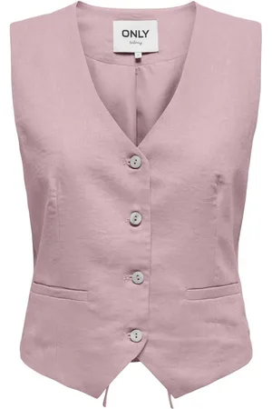 ONLY Pink Button Down Waistcoat 10