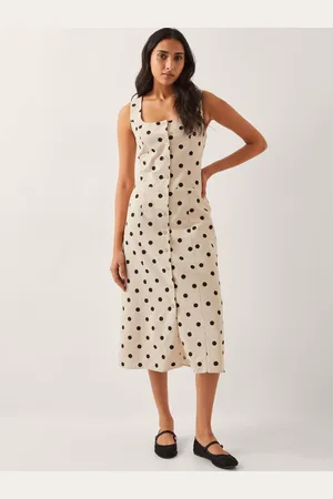 Monsoon Isabel Polka Dot Midi Dress 14