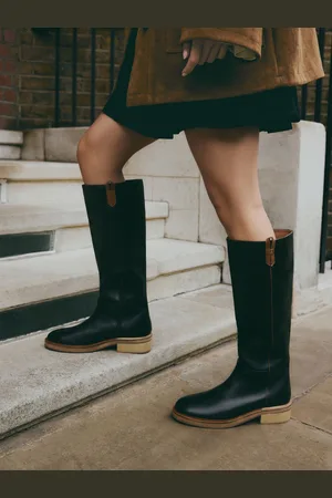 Next Black Forever Comfort Knee Leather High Rider Boots AU 7 (EU 38)