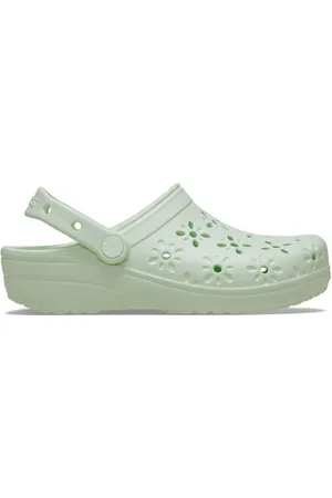 Crocs Jade Tint Adults Floral Cut Out Clogs AU 9 (EU 41)