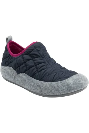 Lotus Blue Quilted Textile Slippers AU 8 (EU 39)