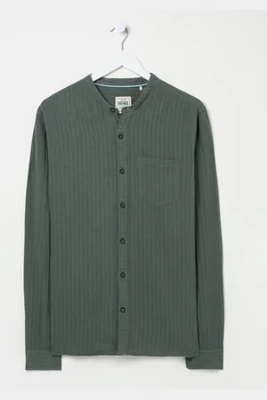 Fat Face FatFace Bugle Long Sleeve Grandad Linen Cotton Shirt 2XL Tall