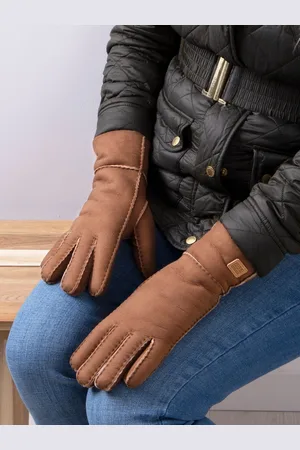 Just Sheepskin Brown Ladies Charlotte Gloves S