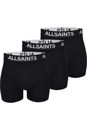 AllSaints AllSaints Black Cotton Boxers (Contour Pouch) 3 Pack L