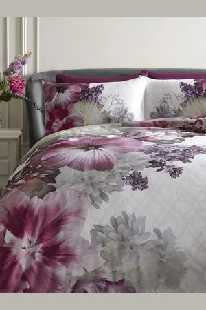 Laurence Llewelyn-Bowen Pink Lady Large Mayfair Floral 100% Cotton Duvet Cover and Pillowcase Set Super King