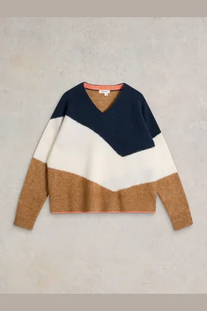 White Stuff Natural Cerie Chevron Jumper AU 18