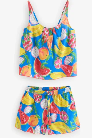 Bath & Body Works Blue Fruit 100% Cotton Cami Shorts Set AU 20 R