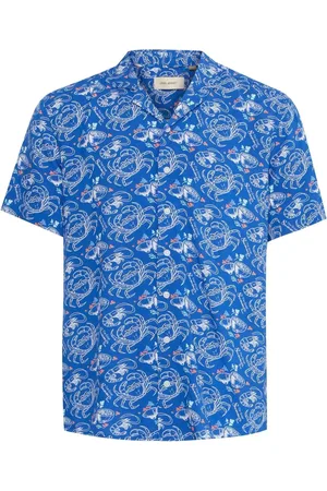 Blend Crab Print Resort Short Sleeve Shirt medium