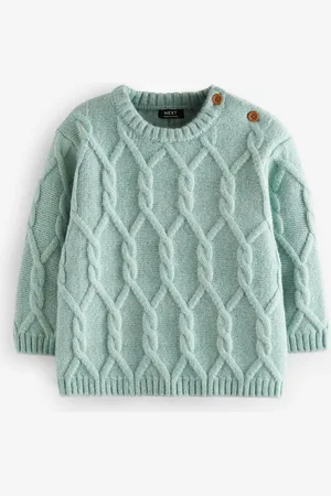 Next Mineral Green Cable Knit Crew Neck Jumper (3mths-7yrs) 6