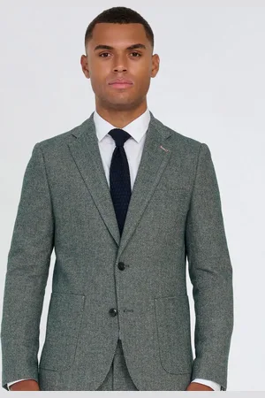 Harry Brown Green Henry Tweed Blazer 46 R