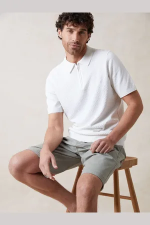 Threadbare Textured Front Quarter Zip Knitted Polo Shirt XL