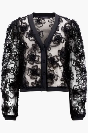 French Connection Mesh Sabina Long Sleeve Shirt L
