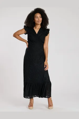 South Beach Jacquard Wrap Midi Dress AU 16