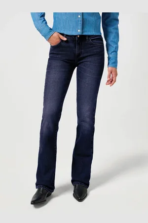 Wrangler Blue Black Denim Bootcut Jeans W30 L32