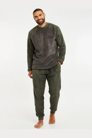 Threadbare Green Cosy Borg Loungewear Set XXL