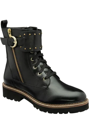 Lotus Black Leather Zip Up Ankle Boots AU 7 (EU 38)