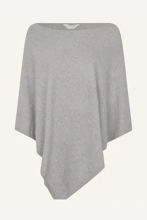 Accessorize Grey Knit Poncho One