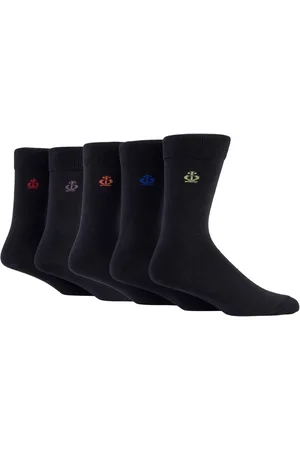 Jeff Banks Black Cotton Crew Socks 4 Pack One