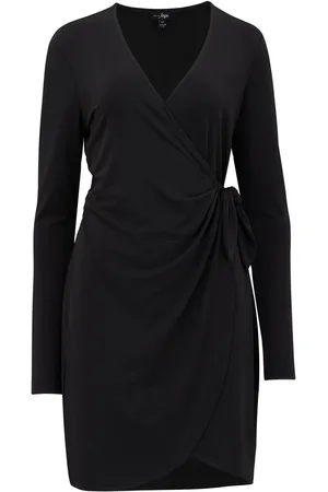 Pour Moi Bryony Fuller Bust Slinky Stretch Jersey Wrap Short Dress AU 16