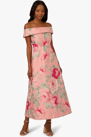 Adrianna Papell Off Shoulder Jacquard Dress AU 12