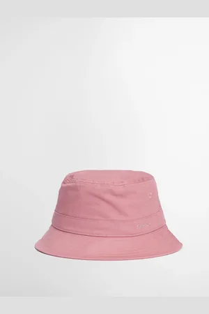 Barbour Pink International Olivia Logo Bucket 100% Cotton Hat S