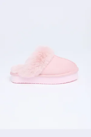 Boux Avenue Platform Suedette Mules Slippers AU 8 (EU 38.5)