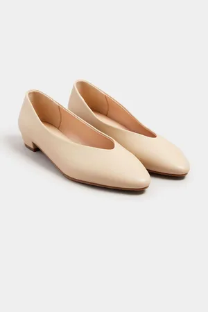 Long Tall Sally Low Block Almond Court Shoes AU 11 (EU 42)