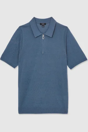 Reiss Berkley Cotton Half-Zip Knitted Polo Shirt XXL