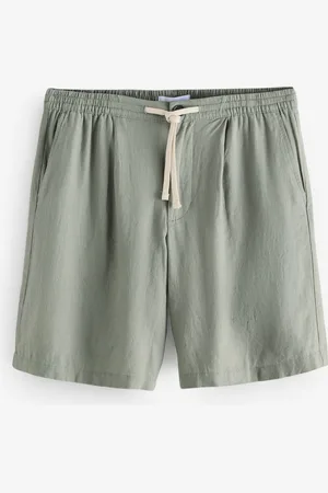Threadbare Loose Fit Linen Blend Pleated Shorts 34r
