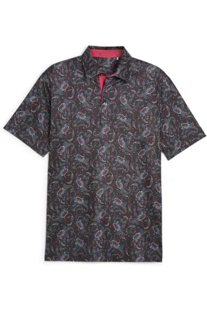 PUMA CLOUDSPUN Mens Golf Paisley Polo Shirt M
