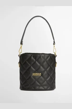 Barbour Quilted Balham Black Tote Bag One